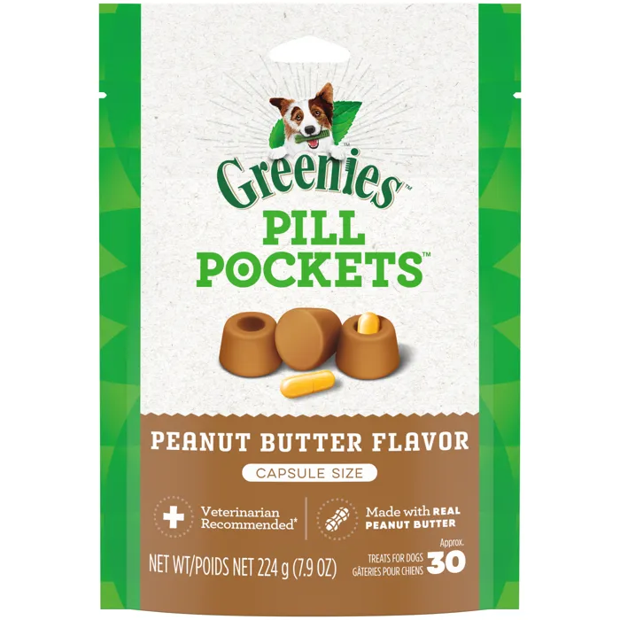 Greenies Dog Pill Pocket Peanut Butter Cap 7.9-oz